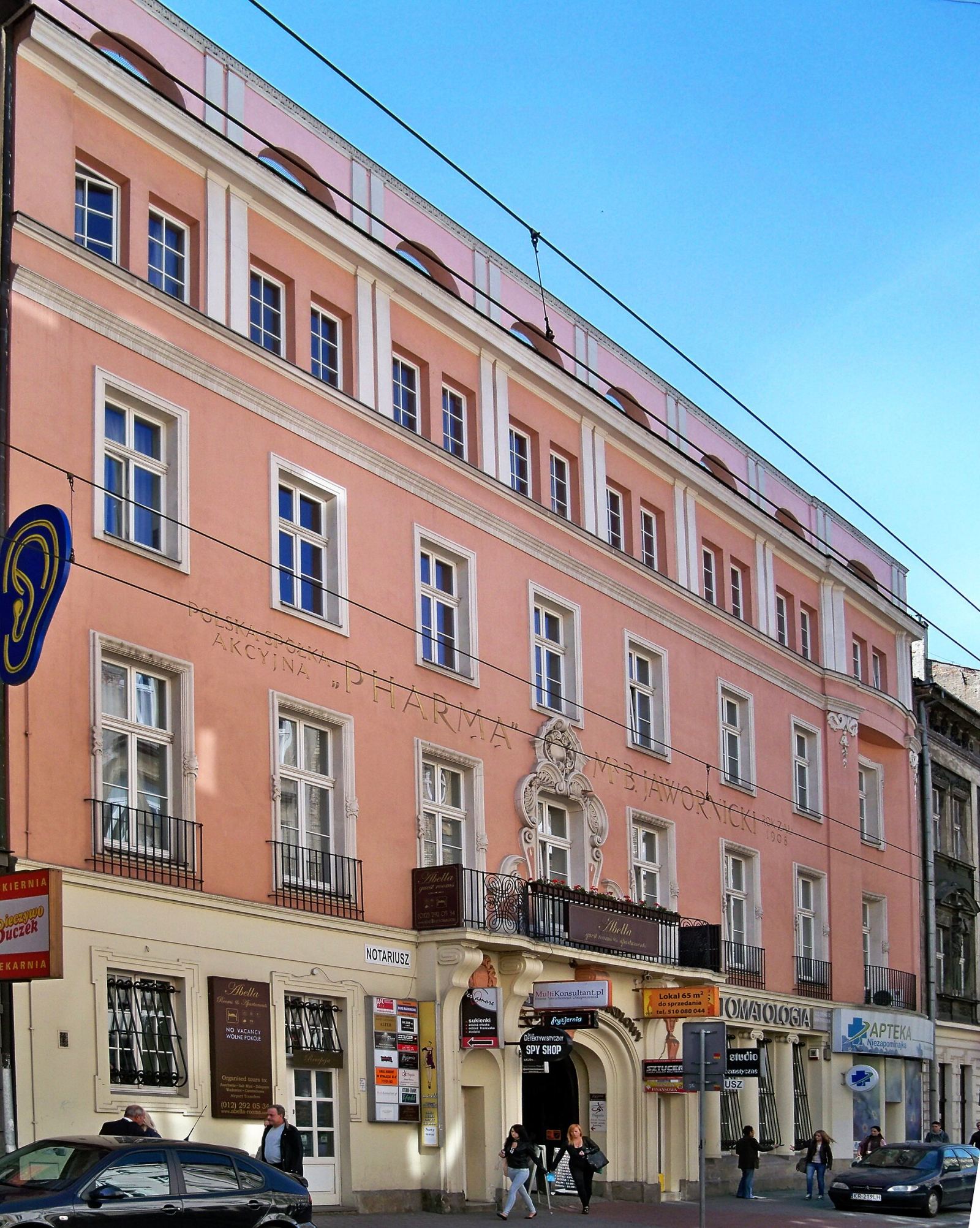 Kamienica, ob. hurtownia apteczna, Kraków